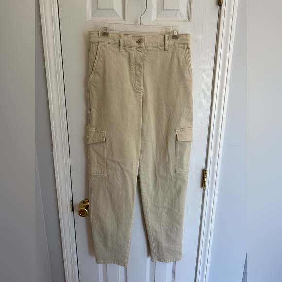 Aritzia Wilfred Free Womens 6 Modern Cargo Pant Light Beige GD Birch Utility - Picture 4 of 12